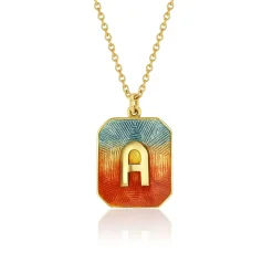 Brooke Gregson Alphabet Sunrise Enamel Letter Necklace (Small) Flash Sale