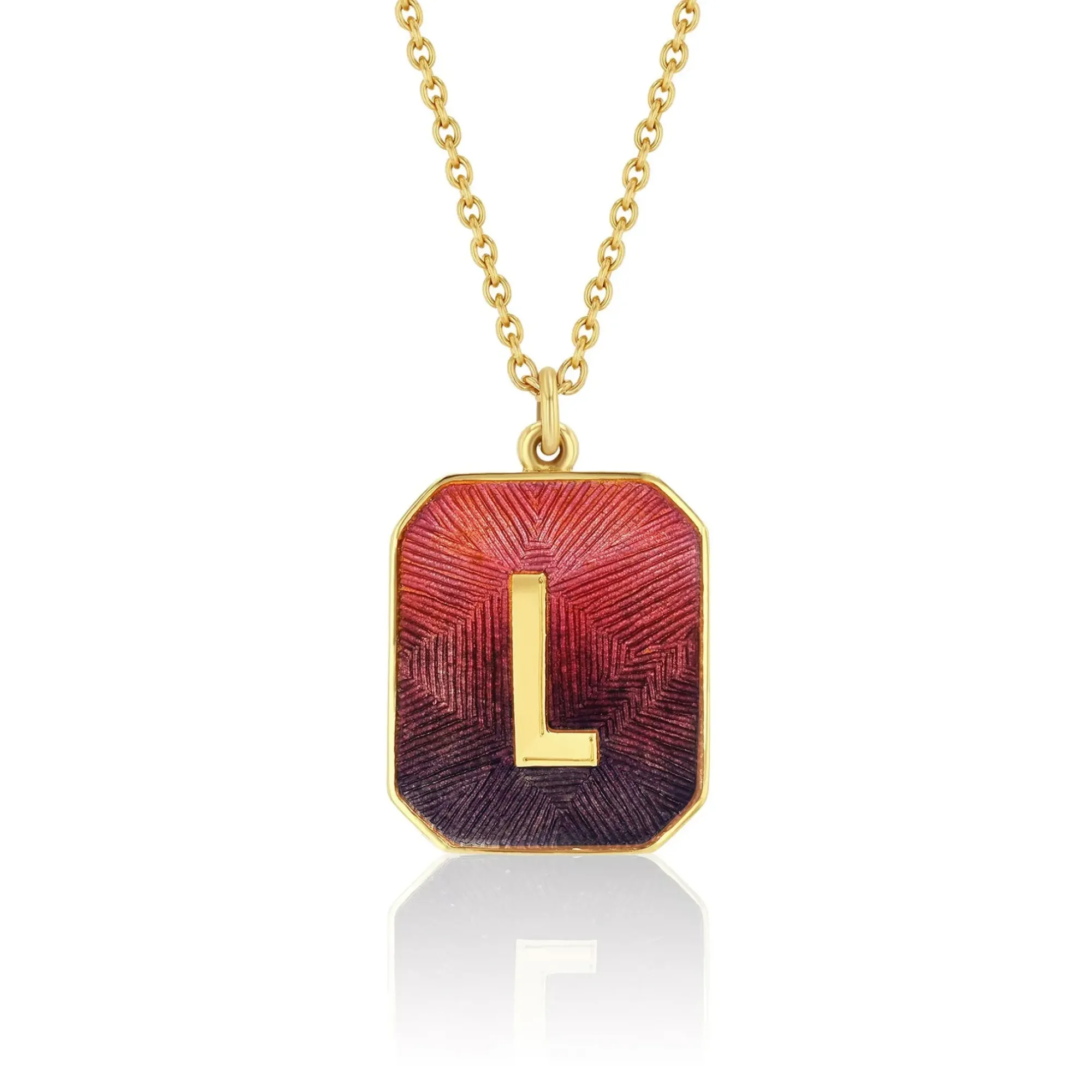 Brooke Gregson Alphabet Sunset Enamel Letter Necklace (Small) Store
