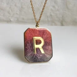 Brooke Gregson Alphabet Sunset Enamel Letter Necklace Online