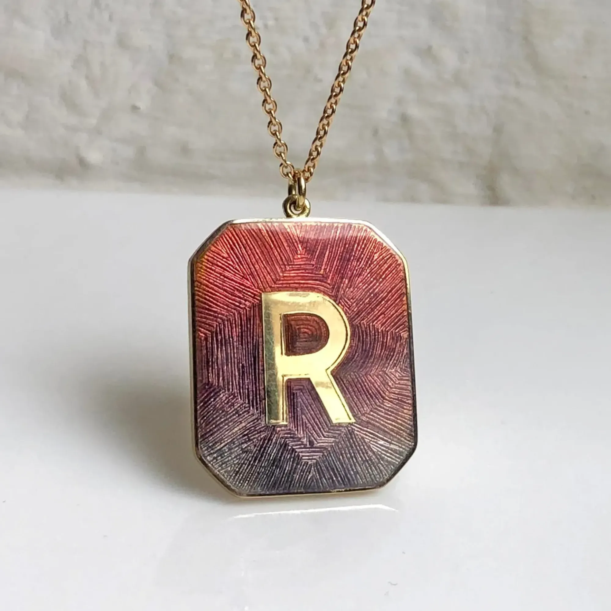Brooke Gregson Alphabet Sunset Enamel Letter Necklace Online