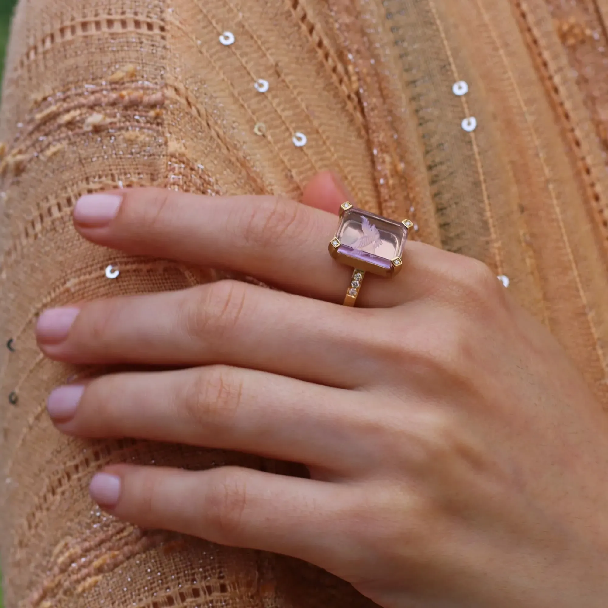 Brooke Gregson AMETHYST BIRD RING Best Sale