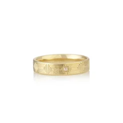 Brooke Gregson Athena Engraved diamond Band Online