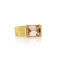 Brooke Gregson BAUHAUS MORGANITE ENGRAVED RING Clearance