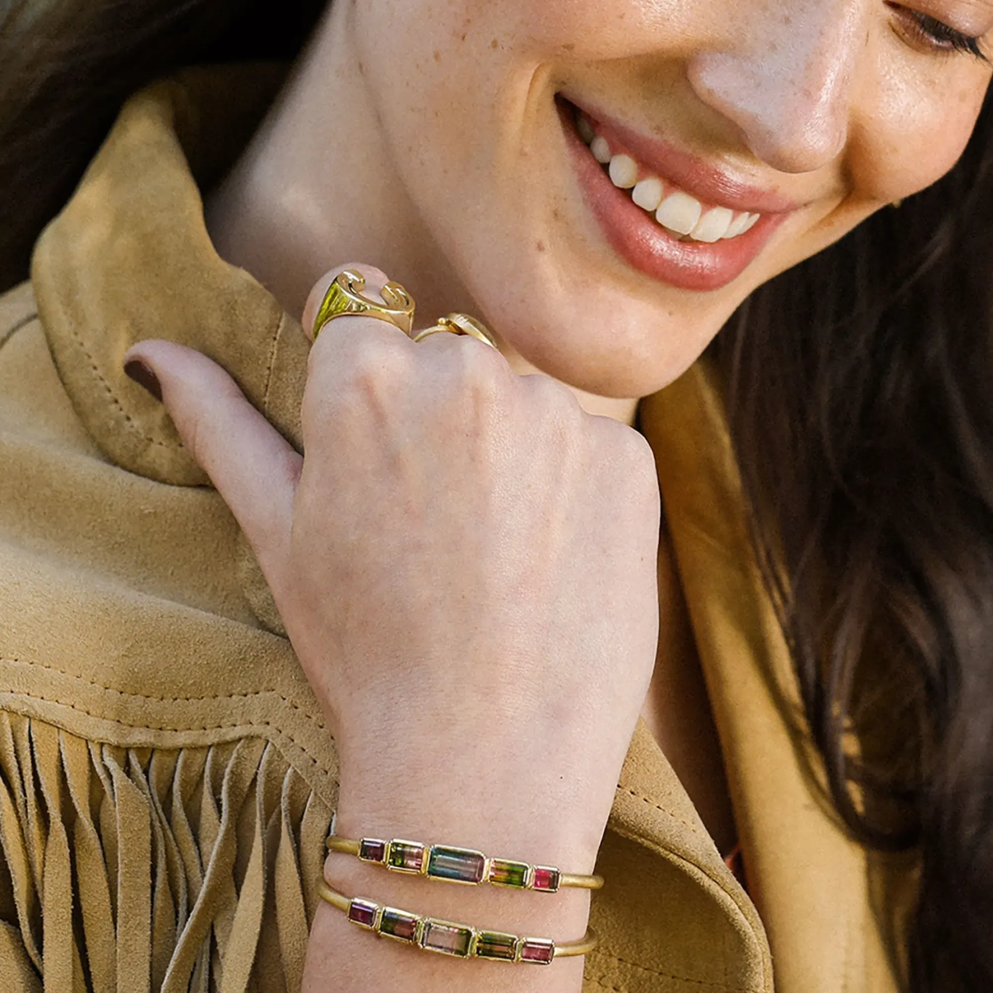 Brooke Gregson BI COLOR TOURMALINE BAUHAUS CUFF Store
