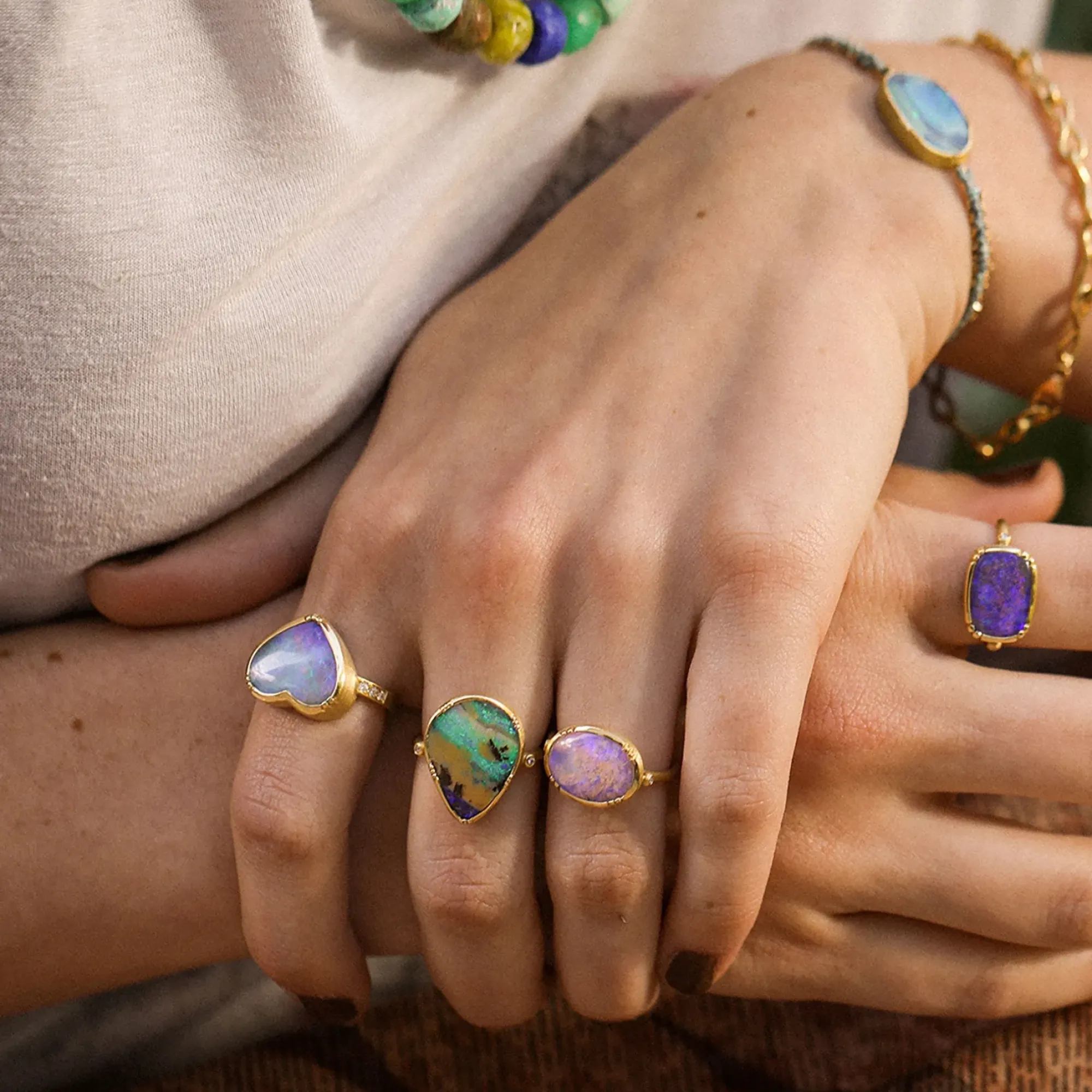 Brooke Gregson BOULDER OPAL TEARDROP RING Clearance