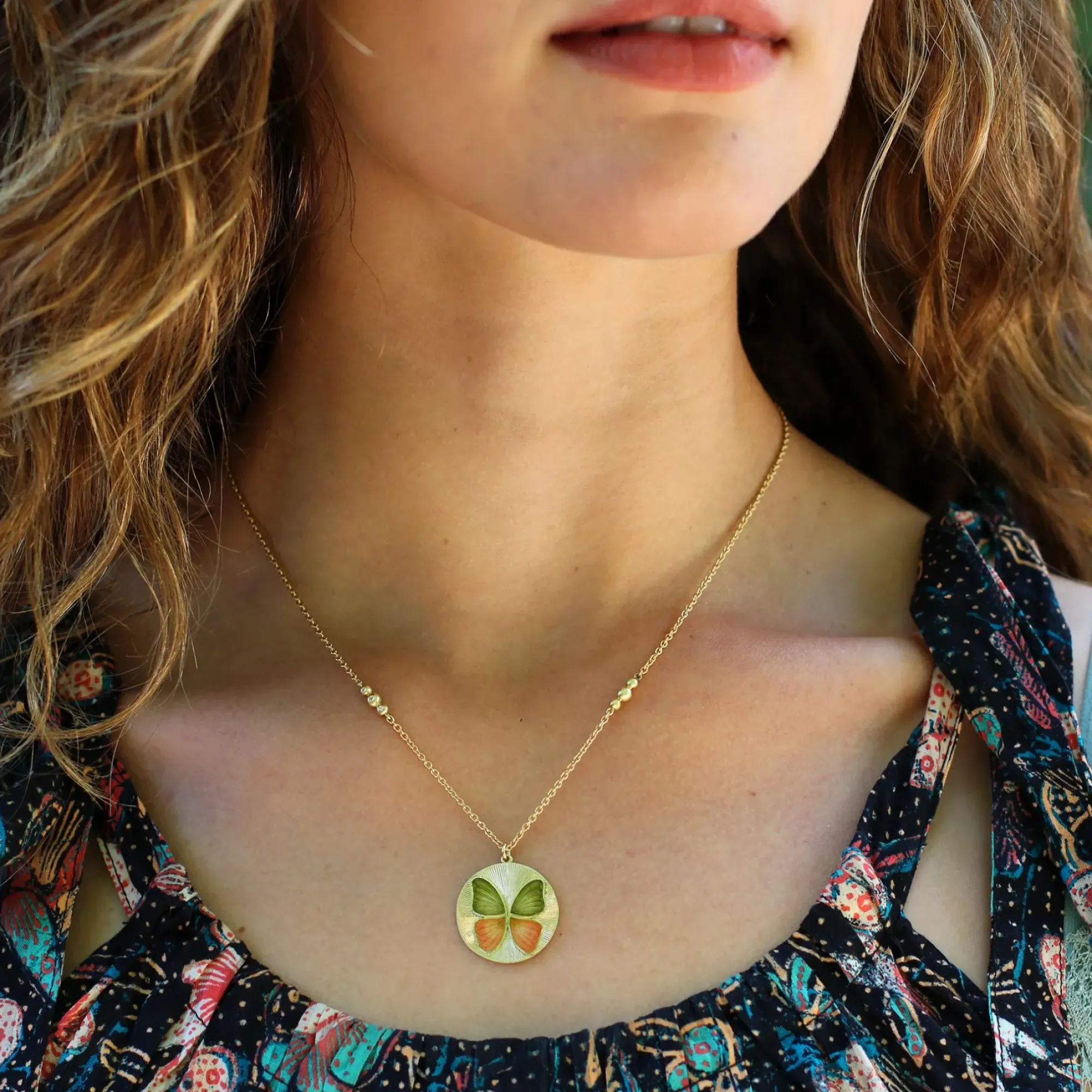Brooke Gregson BUTTERFLY ENAMEL NECKLACE Fashion