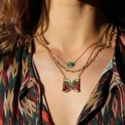 Brooke Gregson BUTTERFLY TOURMALINE DIAMOND NECKLACE Hot