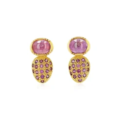 Brooke Gregson DOUBLE ORBIT SAPPHIRE GARNET EARRINGS New