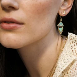 Brooke Gregson DOUBLE PYRAMID OPAL EARRINGS Outlet