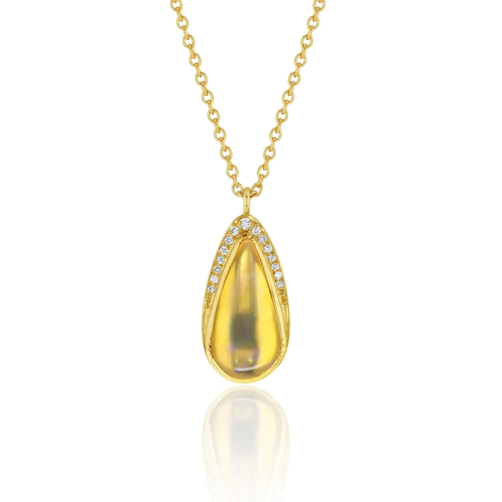 Brooke Gregson ELLIPSE HALO FIRE OPAL NECKLACE Shop