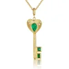 Brooke Gregson Emerald Diamond Key Necklace Flash Sale
