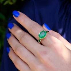 Brooke Gregson EMERALD ORBIT EMERALD BAND RING Outlet