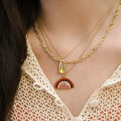 Brooke Gregson Enamel Sunrise Rhodochrosite Necklace Online