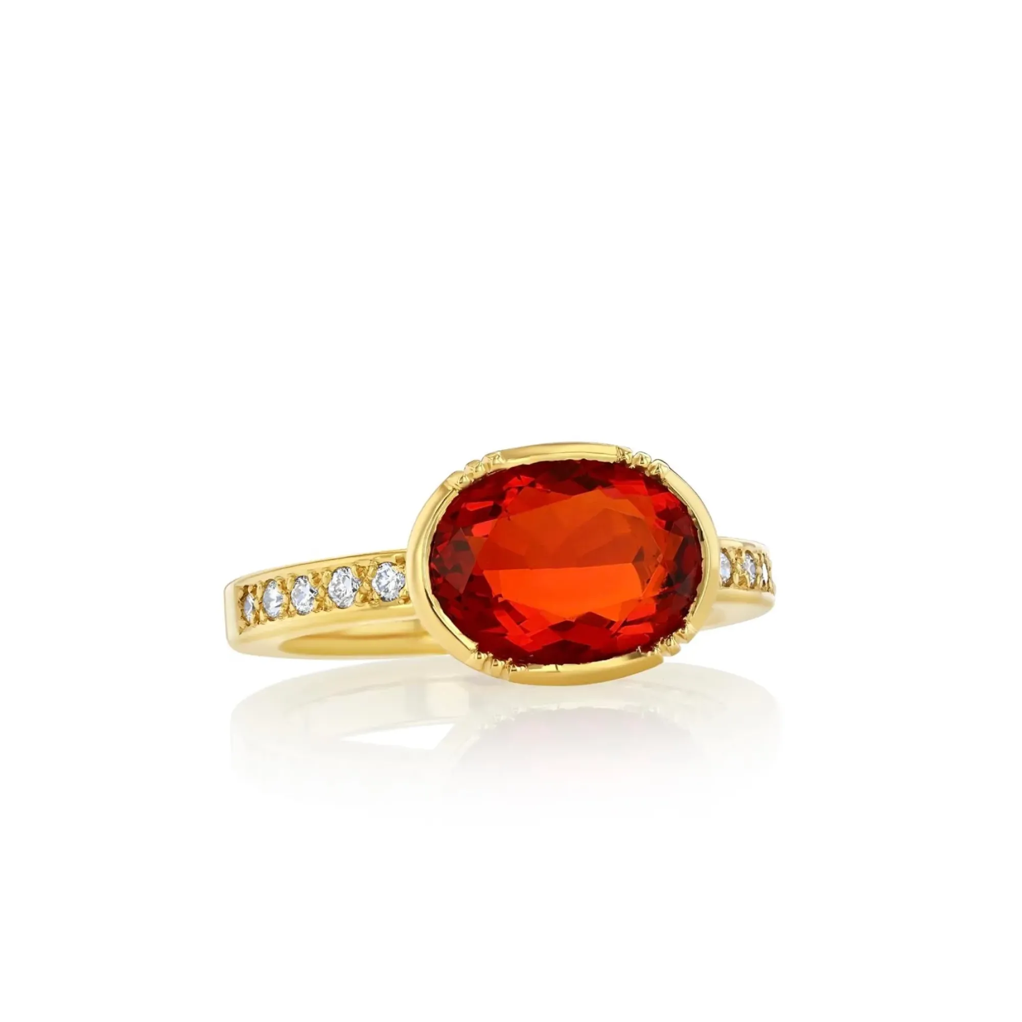 Brooke Gregson FIRE OPAL ORBIT DIAMOND BAND RING Best