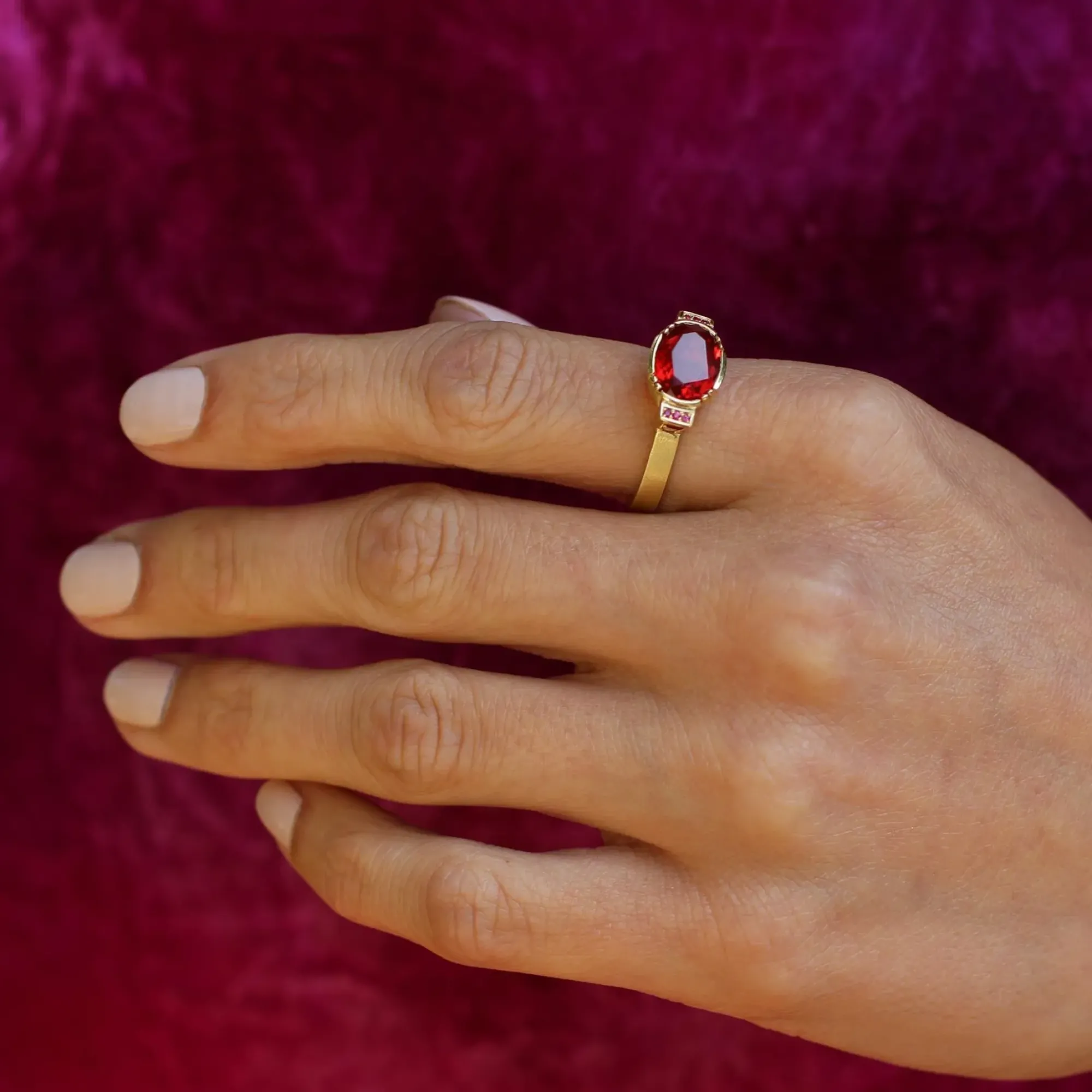 Brooke Gregson FIRE OPAL RUBY ORBIT RING Discount