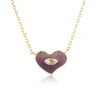Brooke Gregson HEART GRAPE ENAMEL DIAMOND NECKLACE Cheap