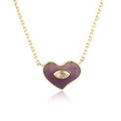 Brooke Gregson HEART GRAPE ENAMEL DIAMOND NECKLACE Cheap
