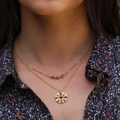 Brooke Gregson MANDALA ENGRAVED RUBY NECKLACE Sale