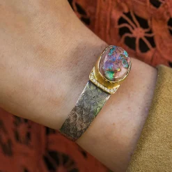 Brooke Gregson MATRIX FIRE OPAL ENGRAVED CUFF Shop