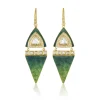 Brooke Gregson Nefertiti Diamond Green Enamel Earrings Clearance