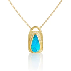 Brooke Gregson OPAL DIAMOND LOCK NECKLACE Best Sale