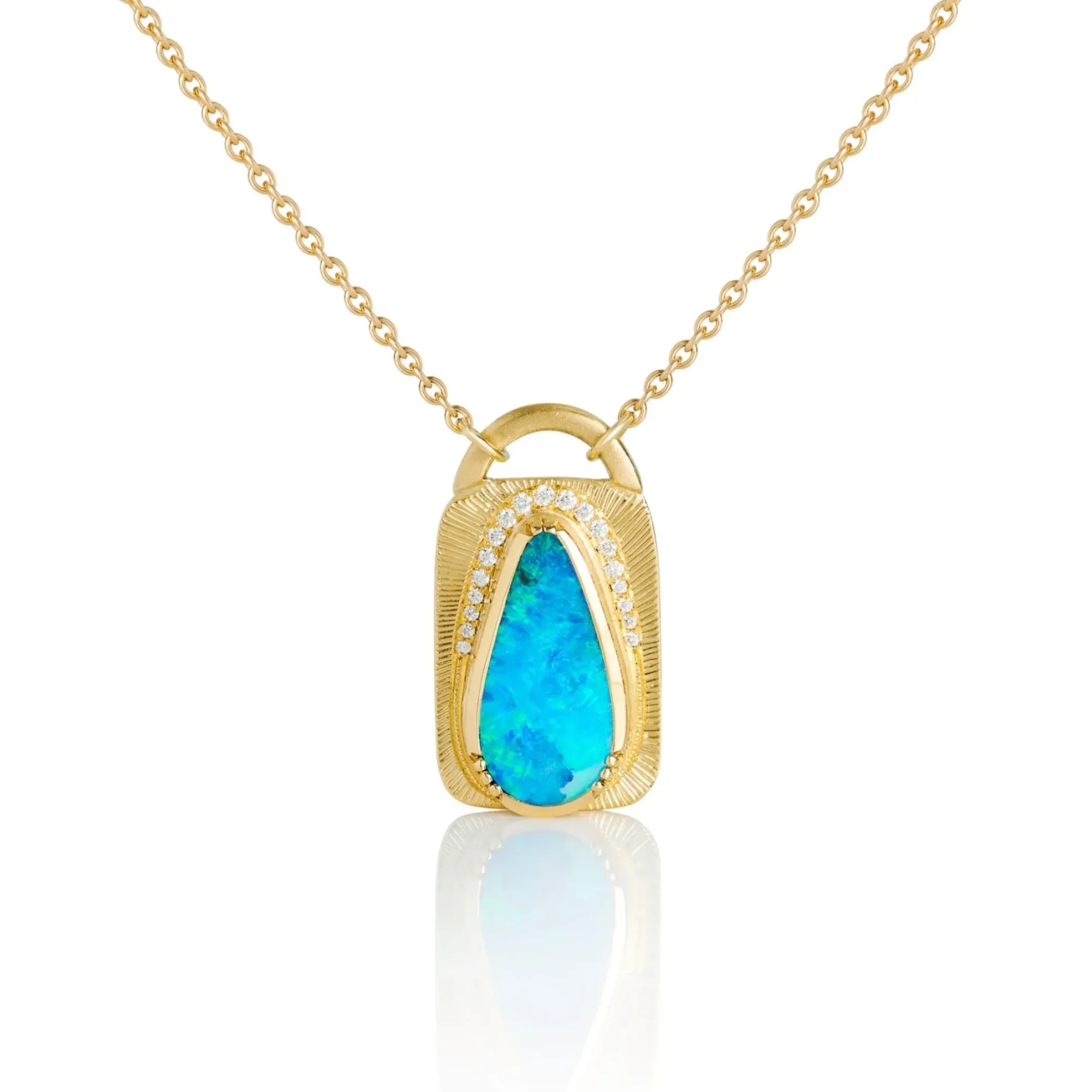 Brooke Gregson OPAL DIAMOND LOCK NECKLACE Best Sale