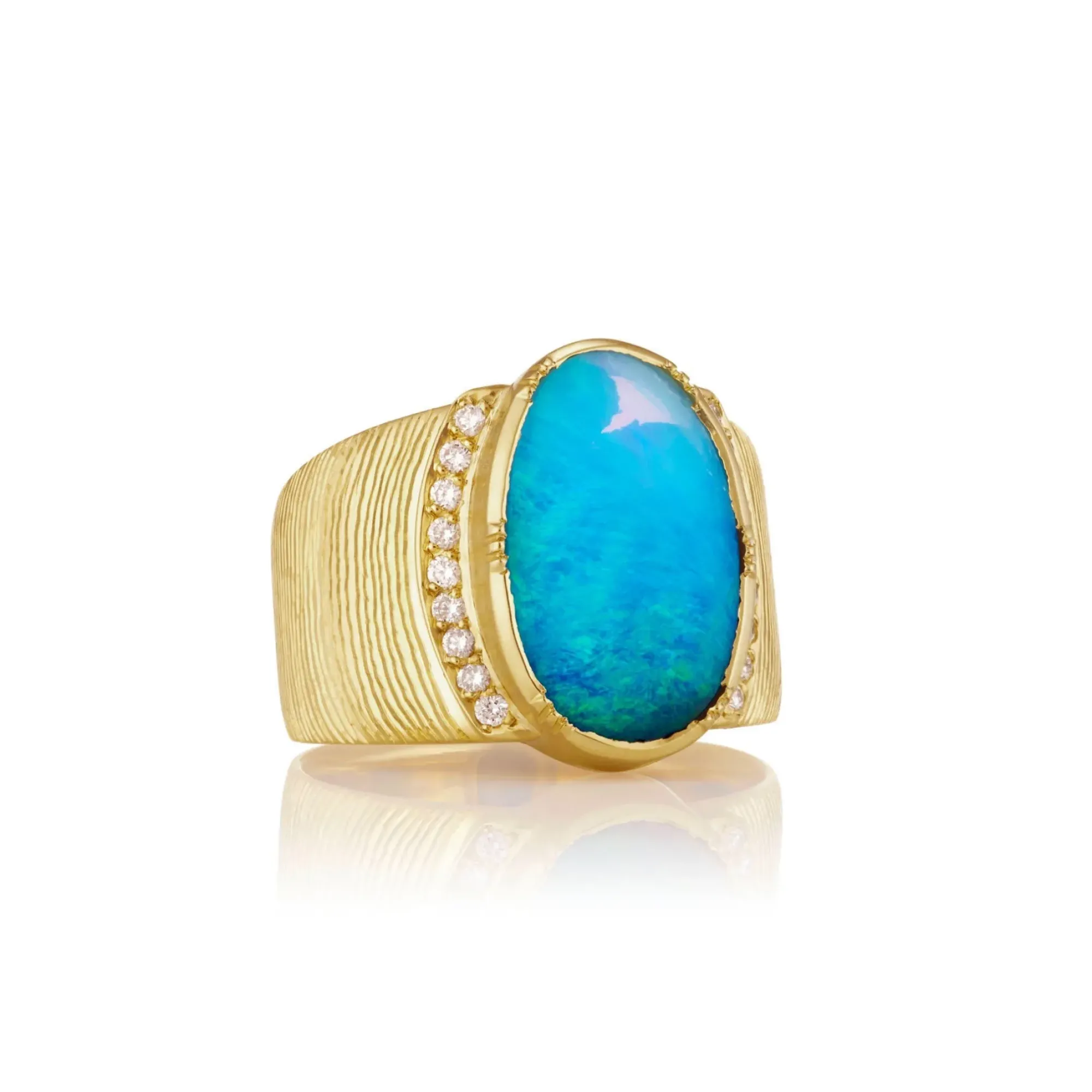 Brooke Gregson OPAL ELLIPSE ENGRAVED RING Sale
