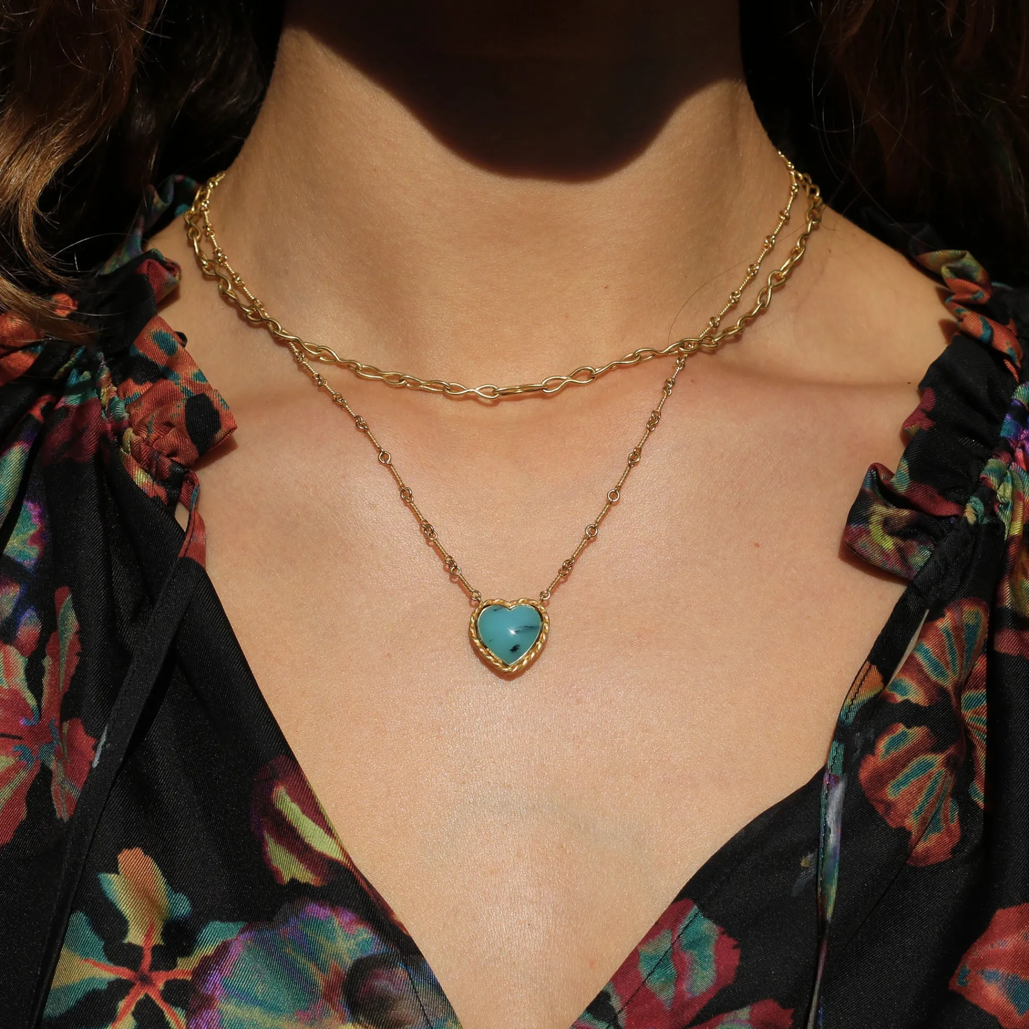 Brooke Gregson PERUVIAN OPAL HEART TWIST NECKLACE Store