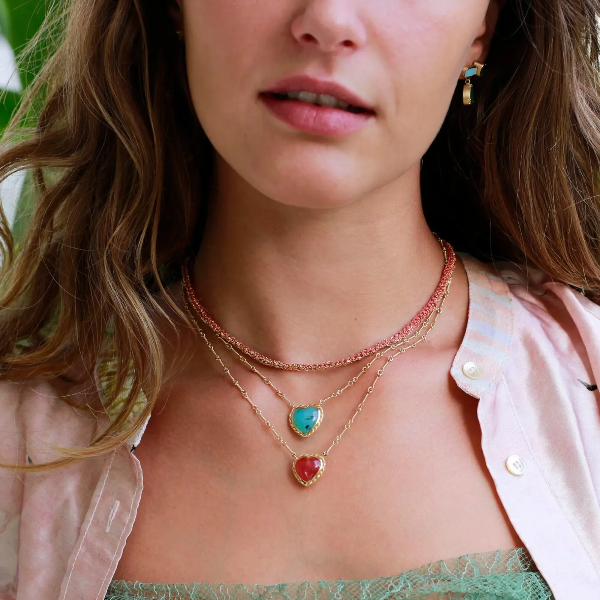 Brooke Gregson PERUVIAN OPAL HEART TWIST NECKLACE Store
