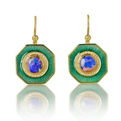 Brooke Gregson Pipe Opal Galaxy Enamel Drop Earrings Hot