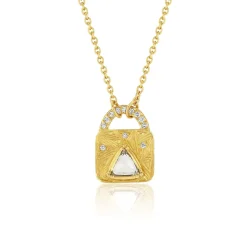 Brooke Gregson PYRAMID DIAMOND LOCK NECKLACE Hot