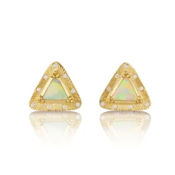 Brooke Gregson PYRAMID STARLIGHT OPAL STUD EARRINGS New