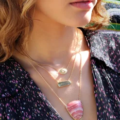 Brooke Gregson RHODOCHROSITE HALO DIAMOND NECKLACE Flash Sale