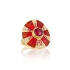 Brooke Gregson Ruby Diamond Pinwheel Ring New