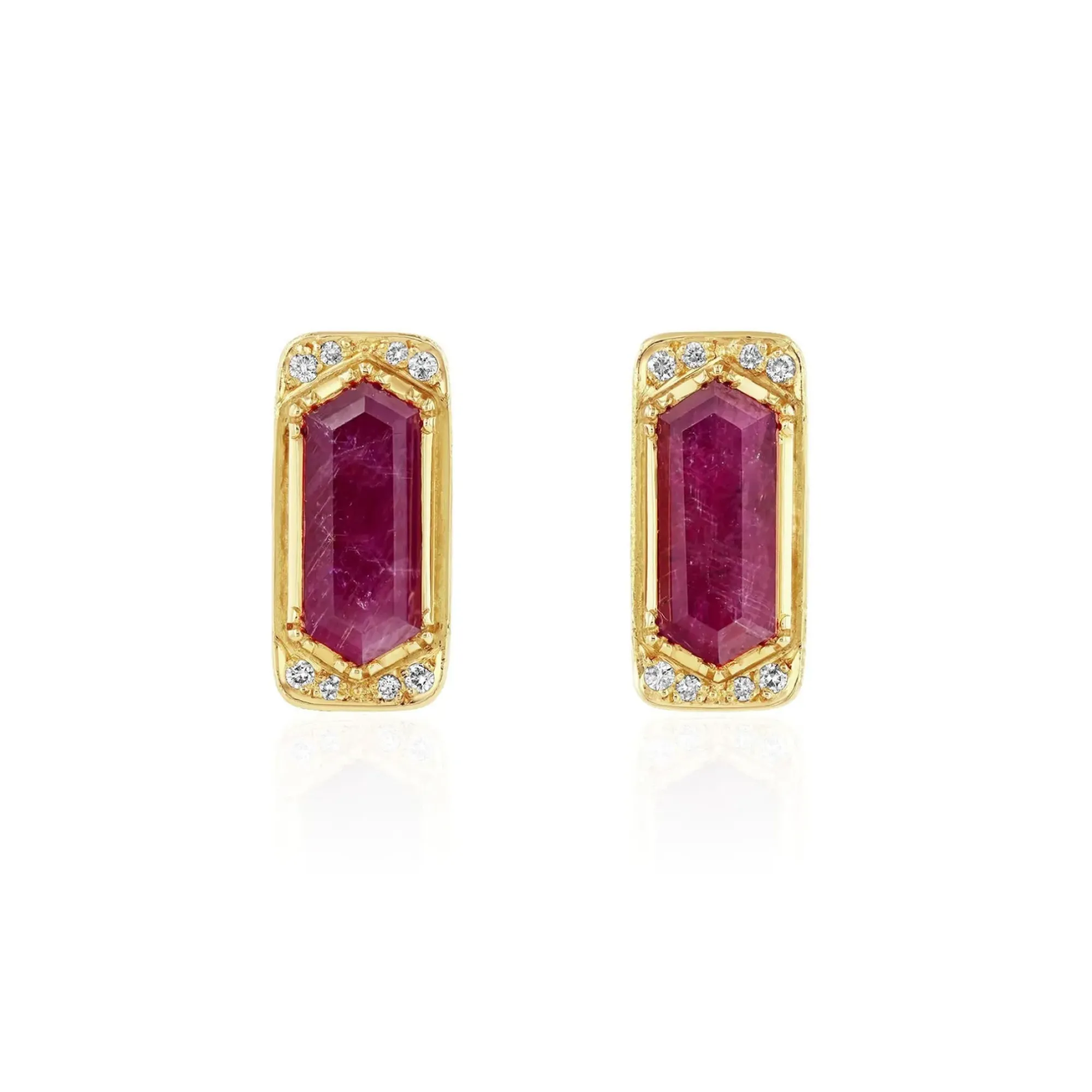 Brooke Gregson RUBY GEO HALO EARRINGS Best Sale