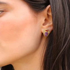 Brooke Gregson SAPPHIRE OPAL FAN EARRINGS Clearance
