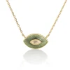Brooke Gregson Talisman Olive Enamel Diamond Necklace Clearance
