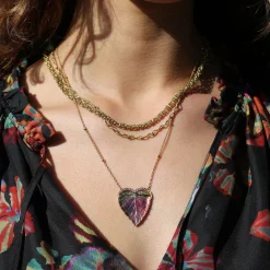 Brooke Gregson TOURMALINE LEAF HEART NECKLACE Best