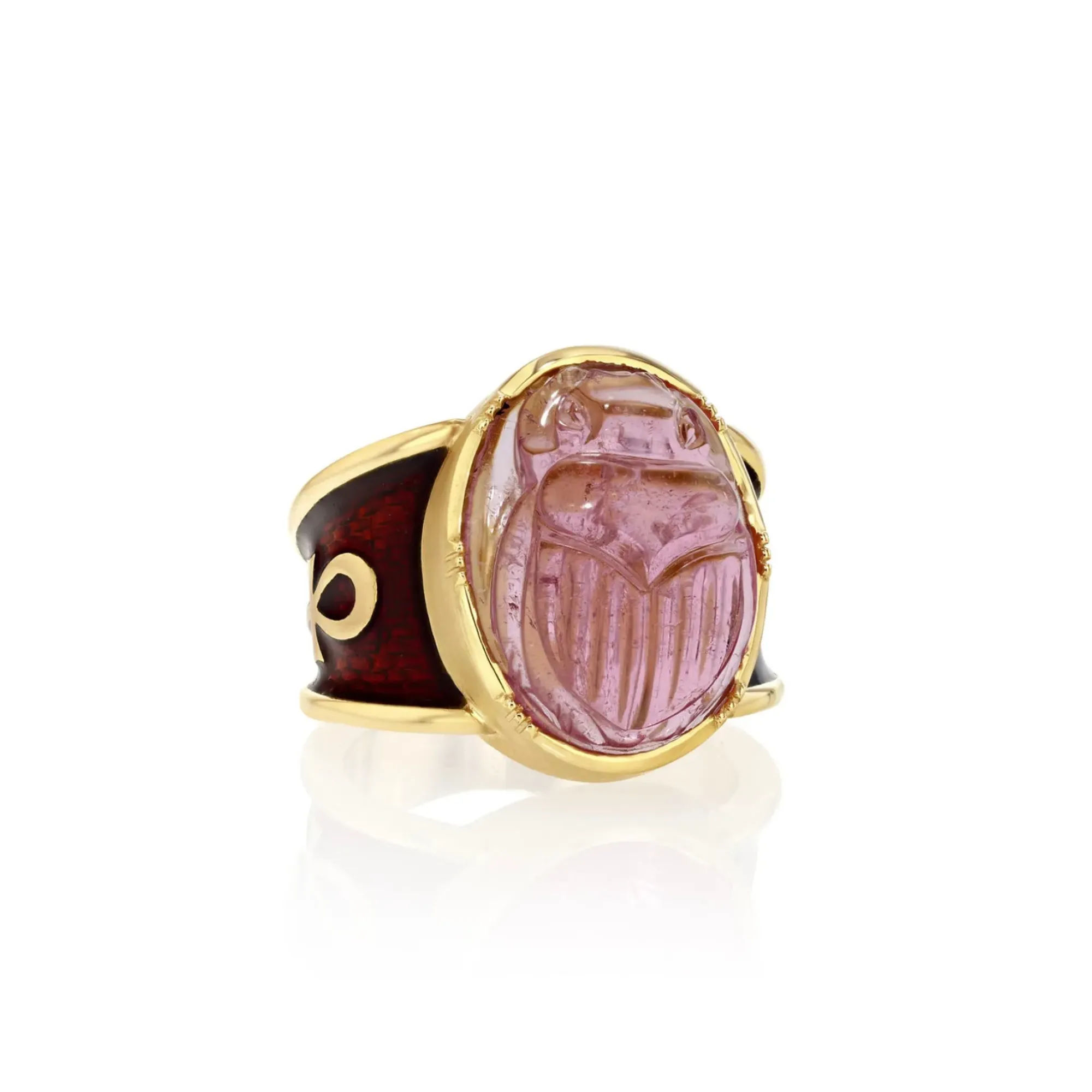 Brooke Gregson TOURMALINE SCARAB ENAMEL ANK RING Shop