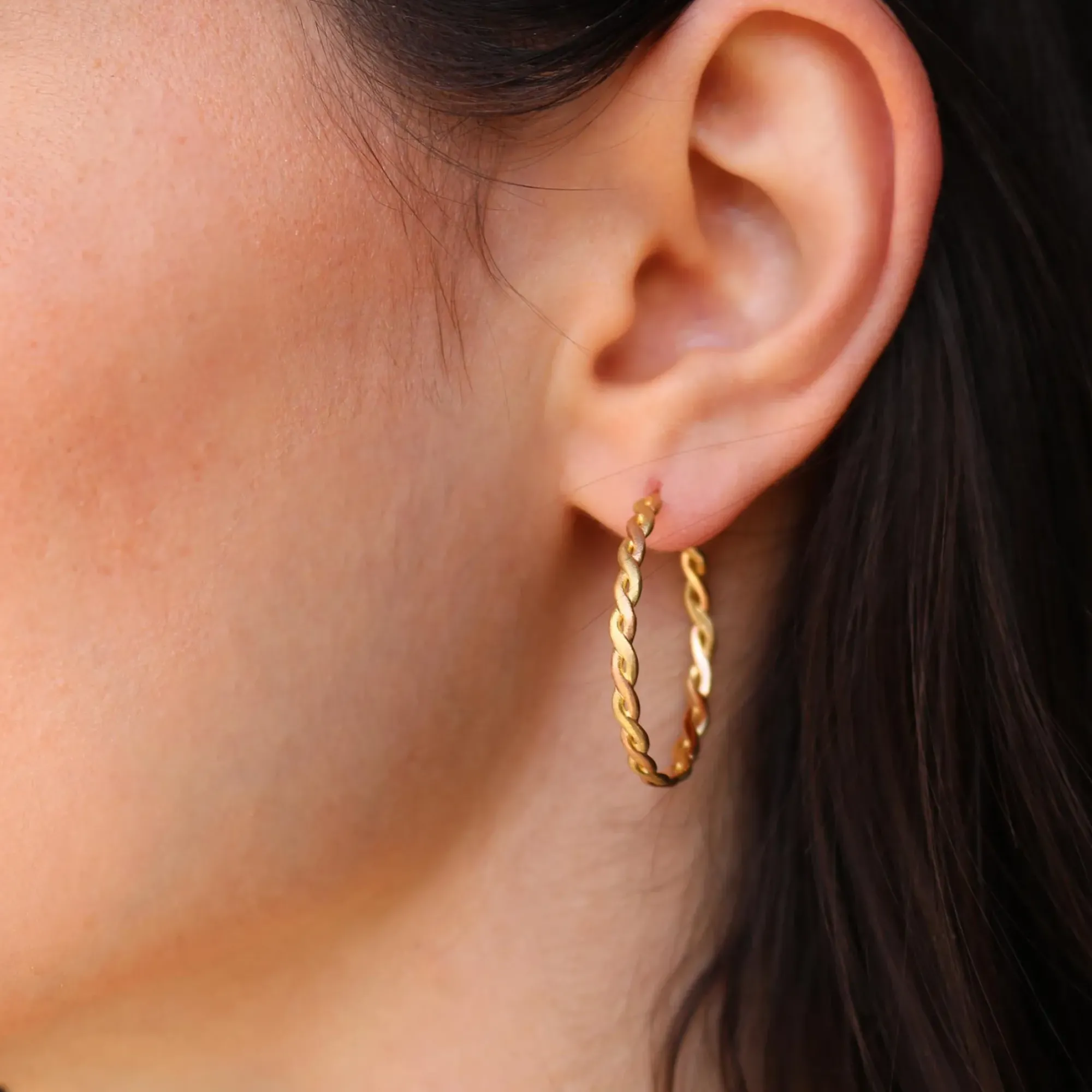 Brooke Gregson TWIST HOOP EARRINGS New
